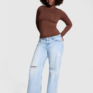 Victoria Secret Pink Long sleeve top‎ Brown XL Nwt